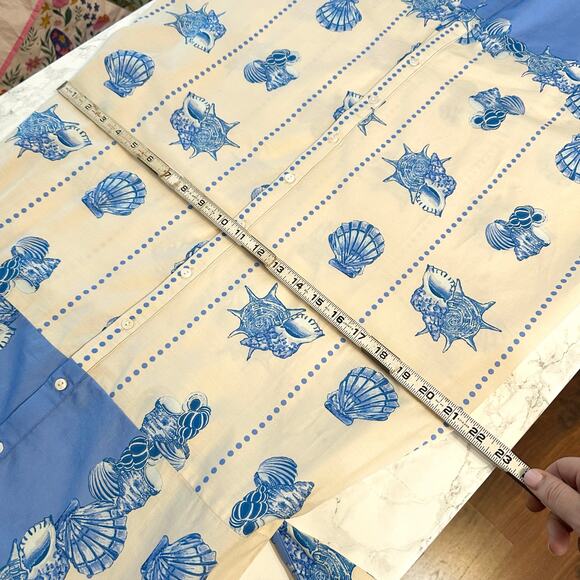 Celina Moon X Anthro Shell Print Tie Waist Midi Shirt Dress Women’s Size Small - Picture 15 of 16